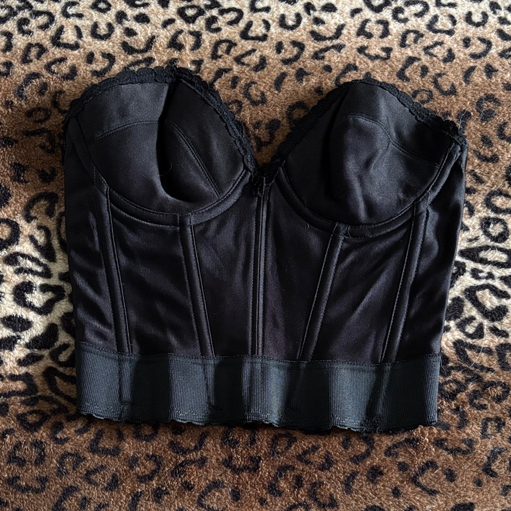 Black Corset Bustier Top